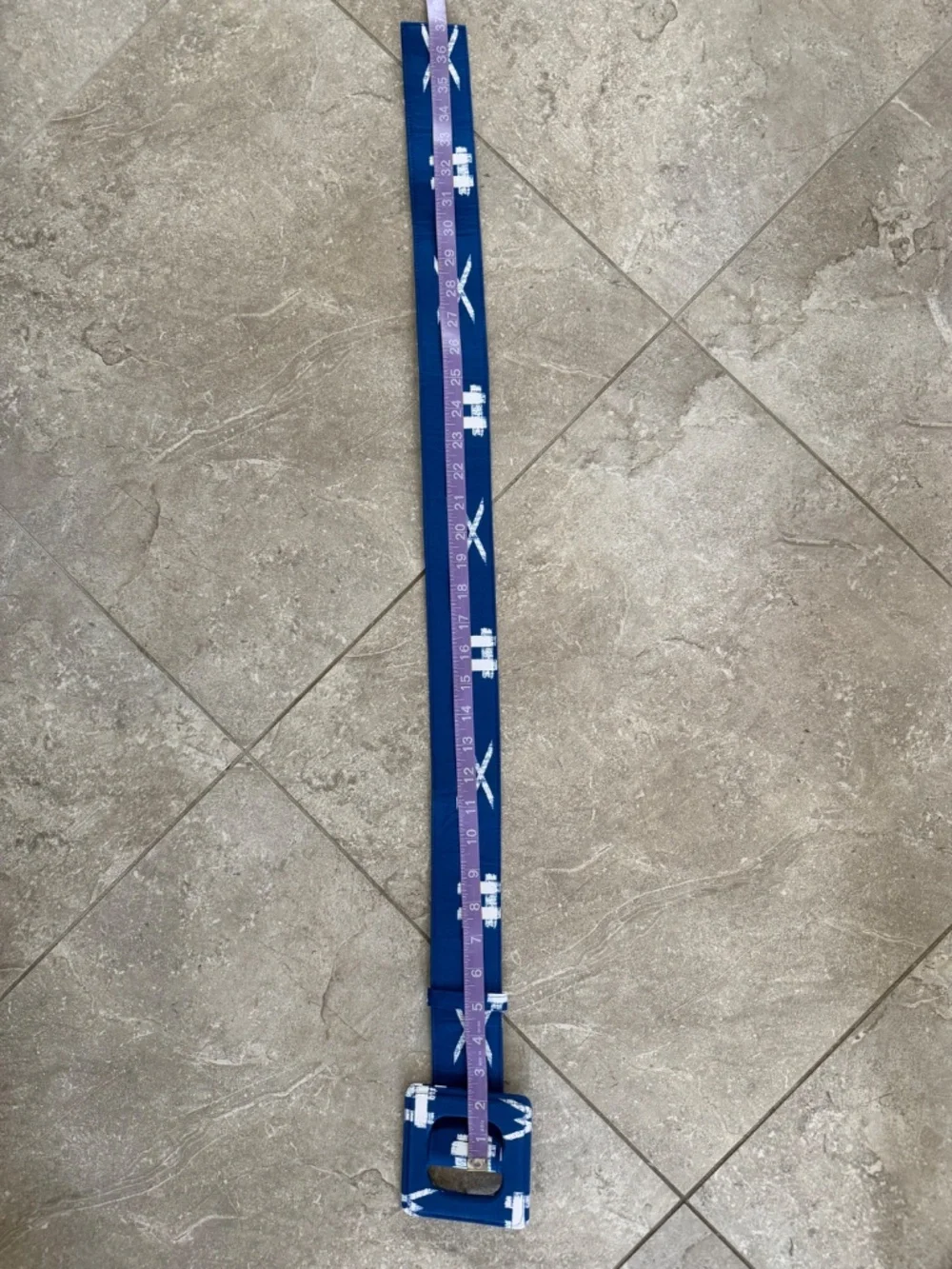 Vintage Samantha Sung Wide Canvas Waist Belt Gorgeous Blue White Sz 4 37